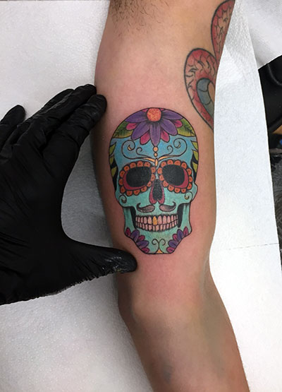 Mexikanischer Totenkopf Tattoo