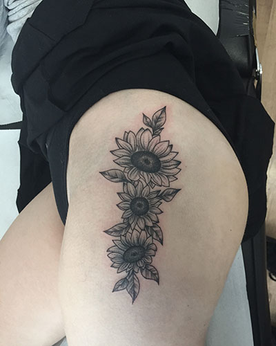 Sonnenblumentattoo