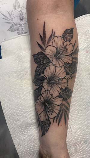 Hibiskus-Tattoo