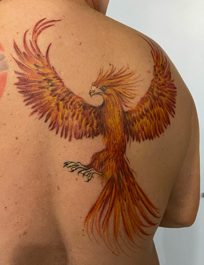Phoenix Tattoo geheilt